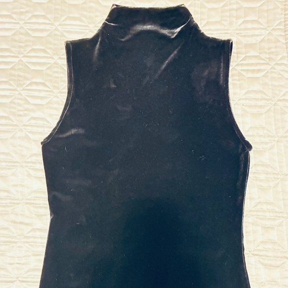 Sleeveless Velvet Mock Neck Sheath - Picture 5 of 6